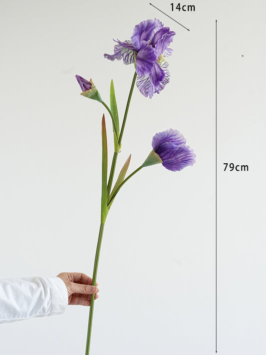31" Realistic Artificial Iris Flower Stem