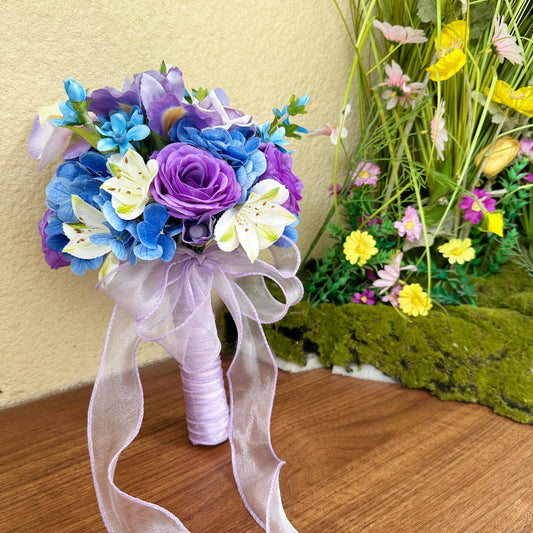 Lavender Rose Hydrangea Bridesmaid Bouquet