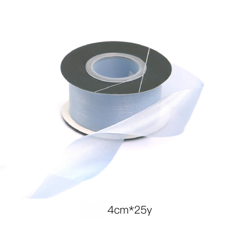 Solid Color Silk Fabric Ribbon (40mmx25Yd)