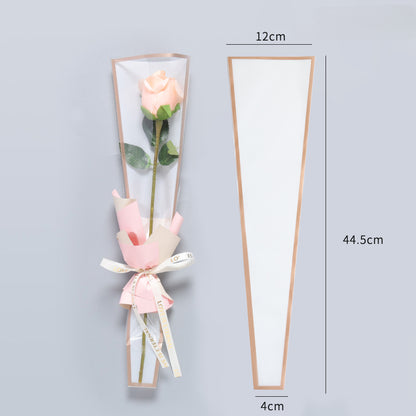 Gold-Framed Single Stem Flower Sleeves Pack 100