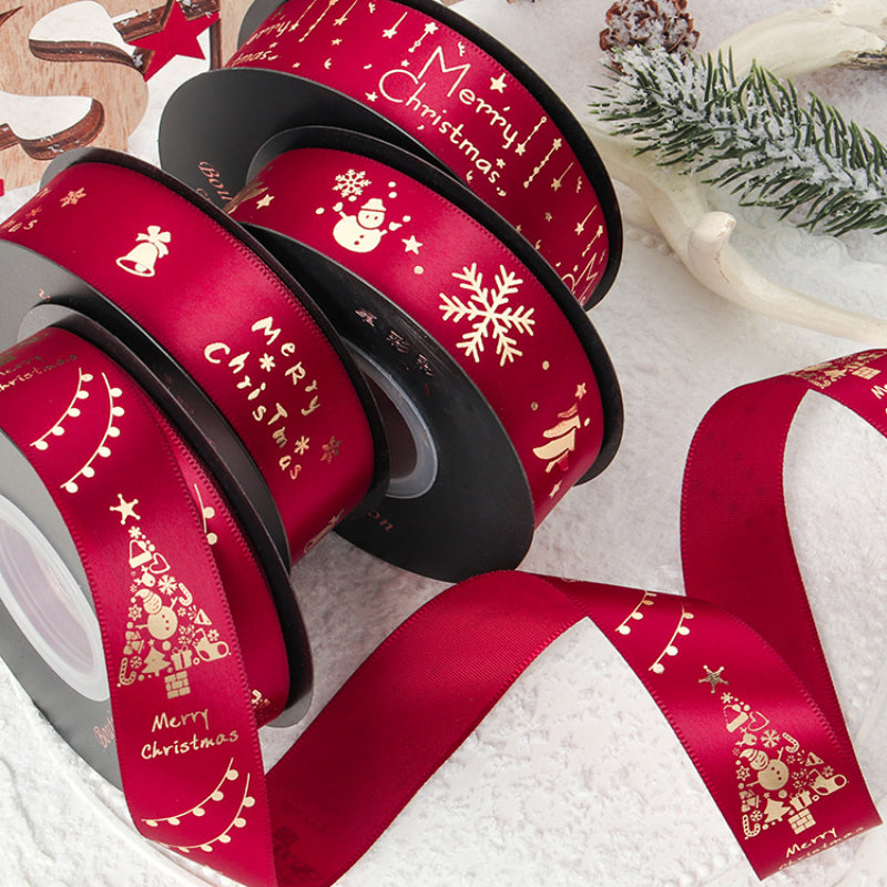 24 Yards Christmas Satin Ribbon for Crafts