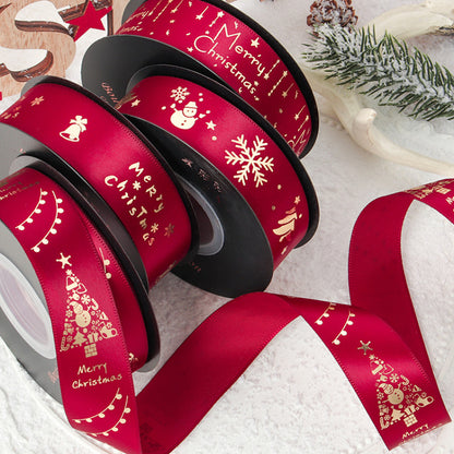 24 Yards Christmas Satin Ribbon for Crafts