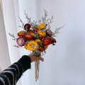 20 heads with dried greenery