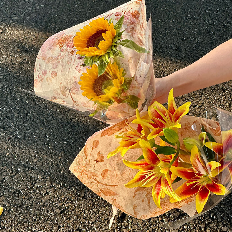 Autumn Floral Tissue Paper Roll (58cmx5Yd)