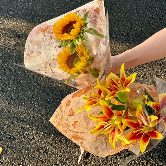 Autumn Floral Tissue Paper Roll (58cmx5Yd)