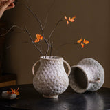 Load image into Gallery viewer, Rustic Textured Ceramic Vase with Handles