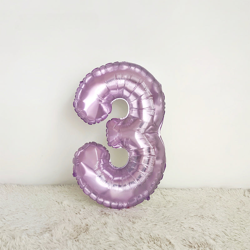 32 Inch Light Purple Crystal Number Balloon