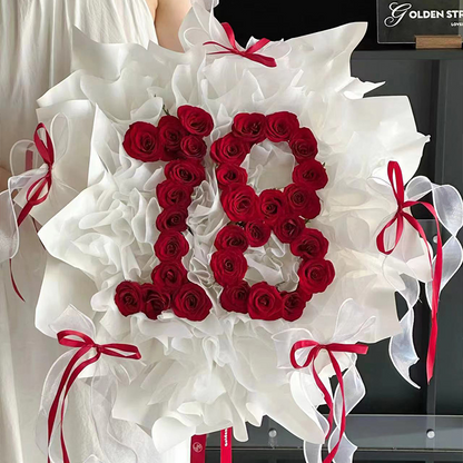 Number 18 Floral Arrangement Frame (Set of 3)