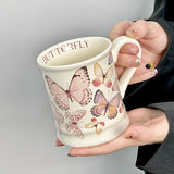 Load image into Gallery viewer, Vintage Butterfly Print Ceramic Coffee Mug