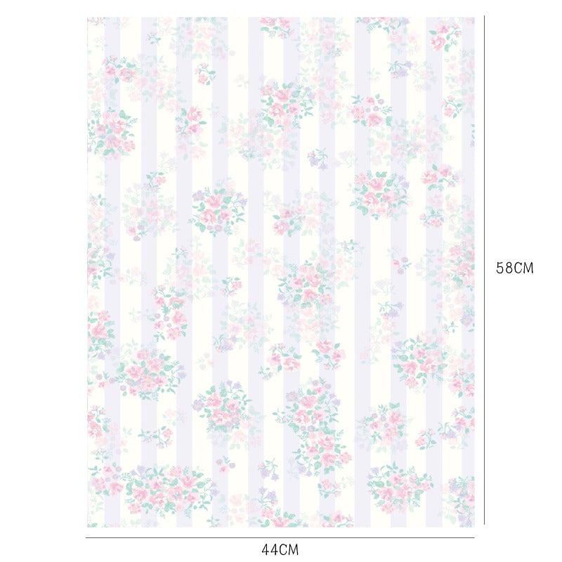 Elegant Floral Bouquet Wrap Paper Pack 10 (17" x 23")