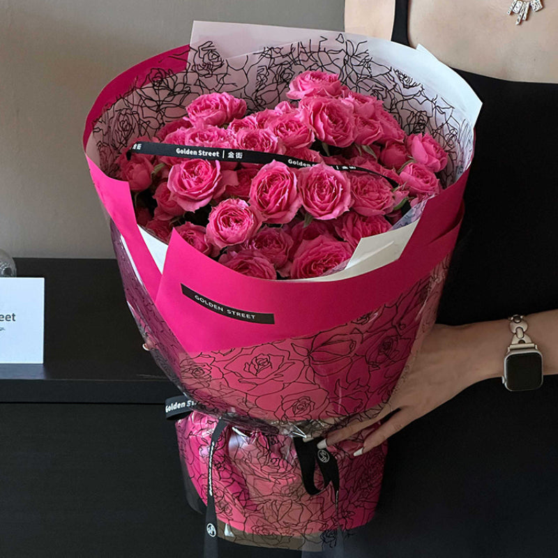20pcs Clear Rose Cellophane Bouquet Wrap (58x58cm)