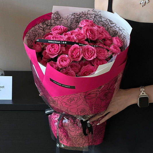 20pcs Clear Rose Cellophane Bouquet Wrap (58x58cm)