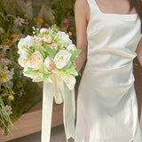 Load image into Gallery viewer, Soft Blush White Peony Rose Bridal Bouquet