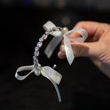 Load image into Gallery viewer, Elegant Rhinestone Pearl Wrist Corsage Bracelet