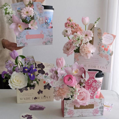 10pcs Handheld Coffee Flower Gift Boxes