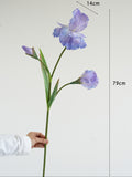 Load image into Gallery viewer, 3-Head Artificial Iris Flower Spray 79cmH