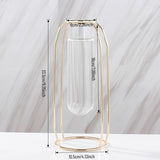 Load image into Gallery viewer, Iron Glass Test Tube Flower Vase