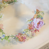 Load image into Gallery viewer, Purple Floral Wedding Crown Headpiece