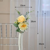 Load image into Gallery viewer, Artificial Rose &amp; Poney Chair Back Flowers
