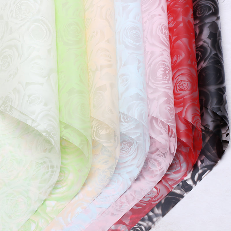 20pcs Rose Cellophane Wrap for Valentine's Day (57x57cm)