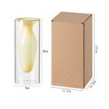 Load image into Gallery viewer, Modern Double-Walled Glass Funnel Vase