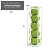 Load image into Gallery viewer, Stacked Faux Green Apples Decor in White Iron Frame