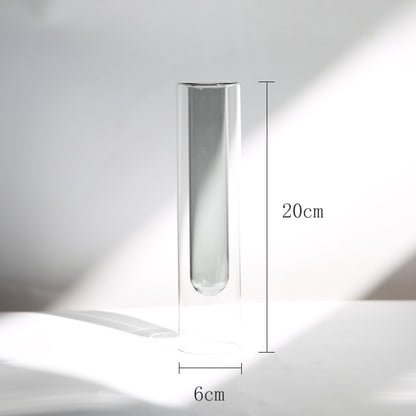 Modern Cylindrical Test Tube Glass Vase