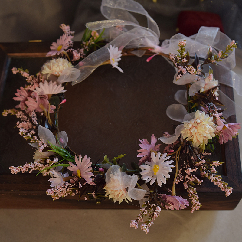 Daisy Floral Wreath Bridal Headpiece