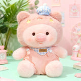 Load image into Gallery viewer, Cute Pink Pig Plush Toy with Scarf &amp; Cap (30cm)
