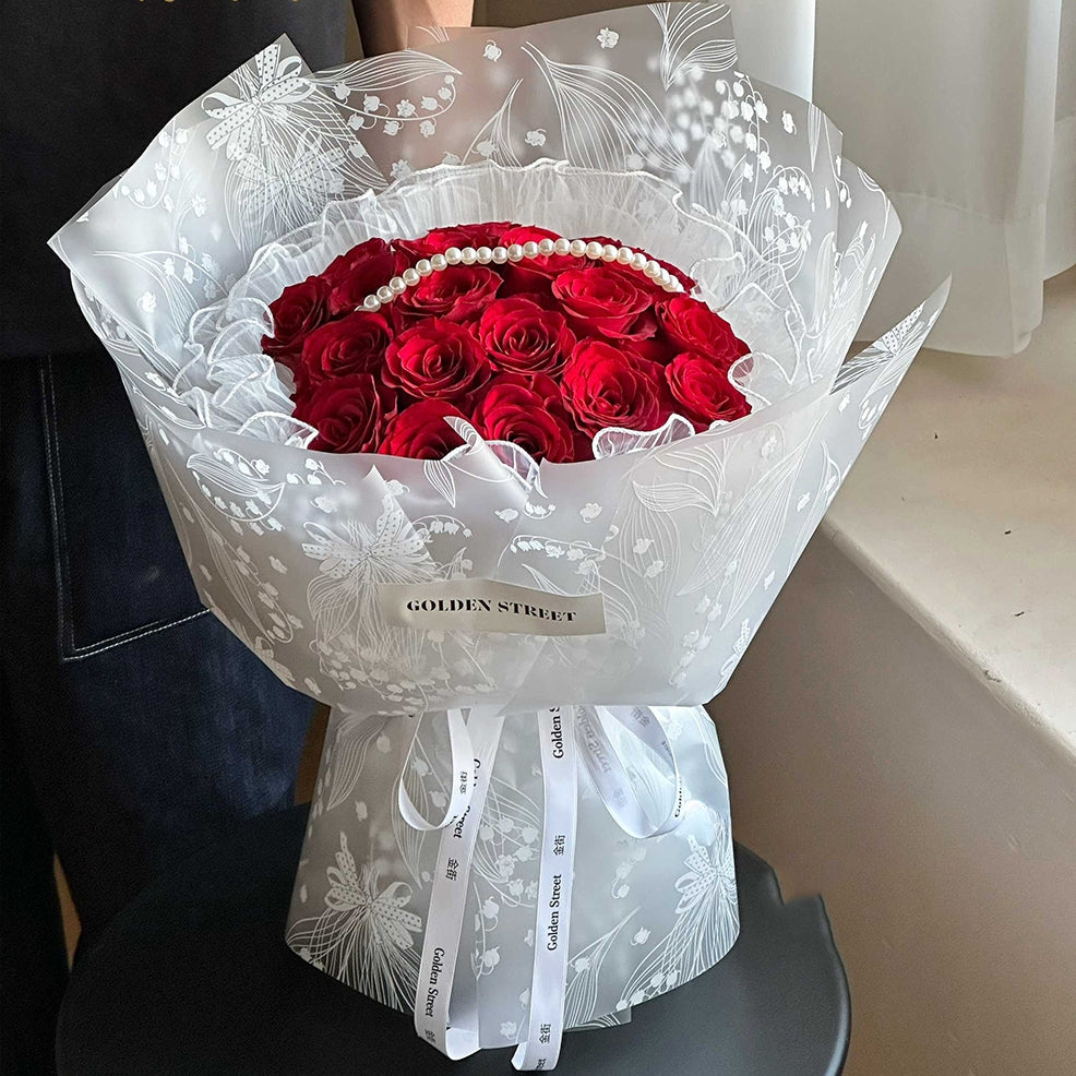 20pcs Frosted Floral Cellophane Wrap (58x58cm)