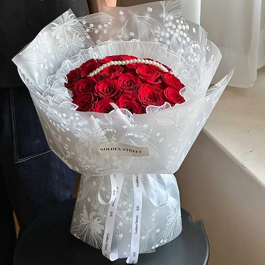 20pcs Frosted Floral Cellophane Wrap (58x58cm)