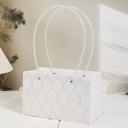 Diamond Grid Waterproof Flower Bags Pack of 10