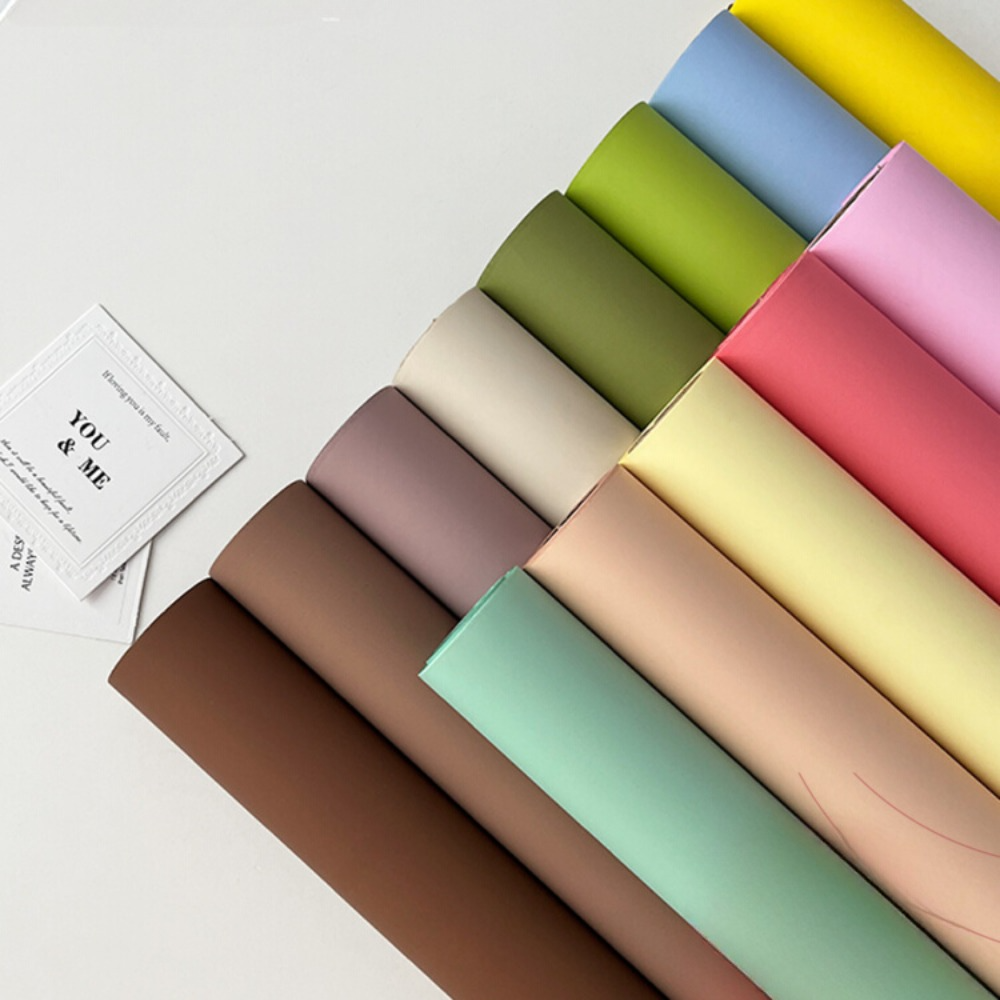 Frosted Soild Color Bouquets Wrap Paper Roll (58cmx11Yd)