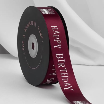 Happy Birthday Satin Ribbon (2.5cmx45Yd)