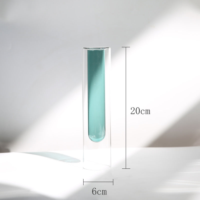 Modern Cylindrical Test Tube Glass Vase