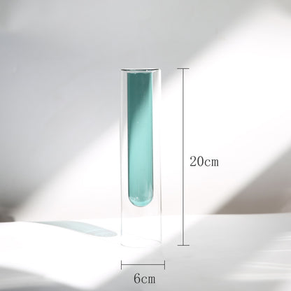 Modern Cylindrical Test Tube Glass Vase