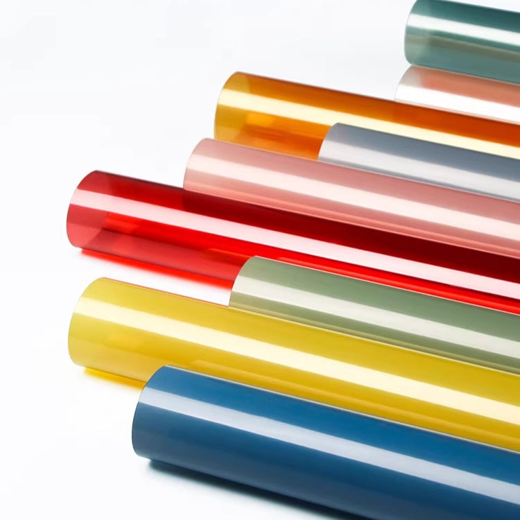 20pcs Colored Clear Cellophane Wrap Sheet (58x58cm)