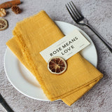 Load image into Gallery viewer, 10pcs Fringed Cotton Cloth Napkins (42x42 cm)
