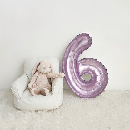 32 Inch Light Purple Crystal Number Balloon