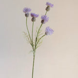Load image into Gallery viewer, 5-Head Flocked Artificial Thistle Spray (58cm)