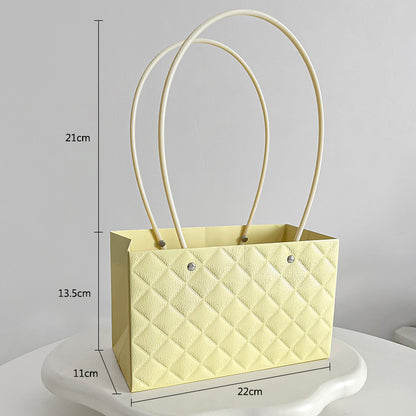 10 sacs à fleurs rectangulaires gaufrés diamant