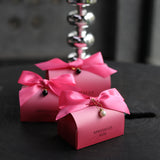 Load image into Gallery viewer, Hot Pink Favor Box with Ribbon Set of 10