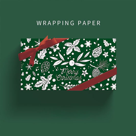 Papier cadeau de Noël (50x70 cm) - Lot de 2