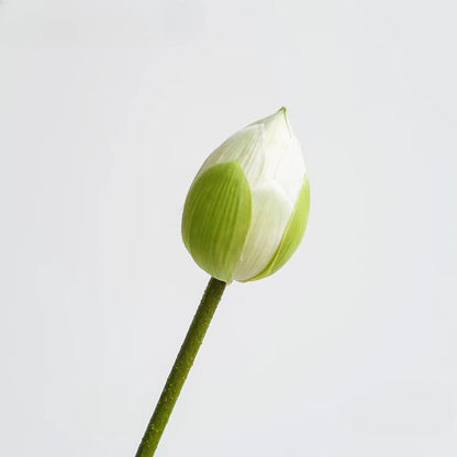 30" Artificial White Lotus Flower Stem