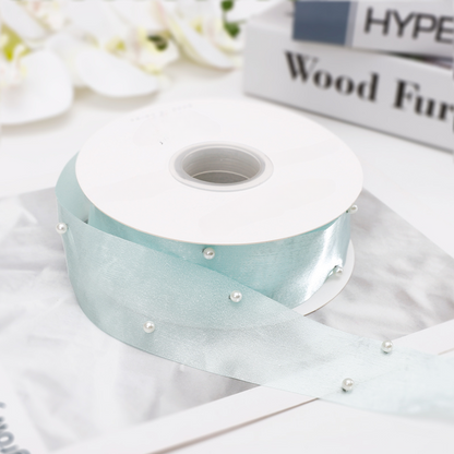 Pearl-Adorned Bouquet Wrap Ribbon (4cmx10Yd)