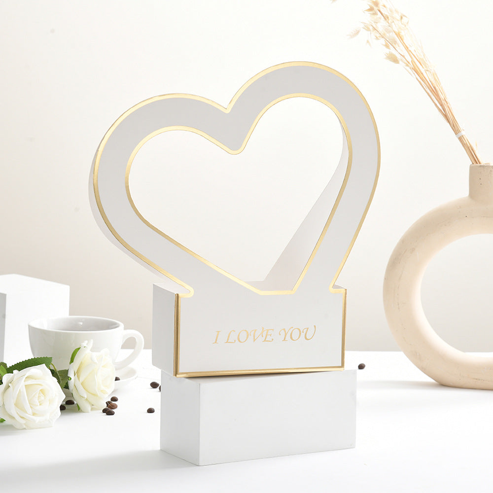 Heart-Shaped Hollow Flower Arrangement Box Pack 5