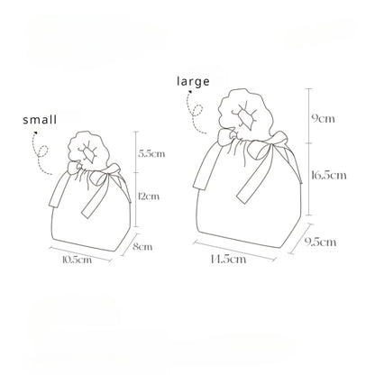 Drawstring Fabric Favor Bag with Handle Set of 10