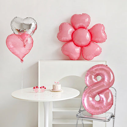 Ballon en aluminium chiffre en cristal rose de 32 pouces