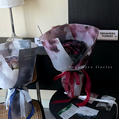 10pcs Watercolor Print Bouquet Paper (38x53cm)