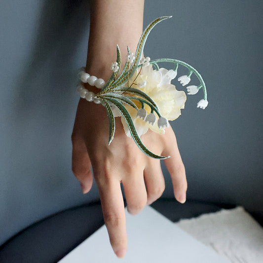 Lily of the Valley Bridesmaids Wrist Corsages